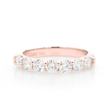Anniversary Band - 9 stone 0.33 cttw - 14k Rose Gold