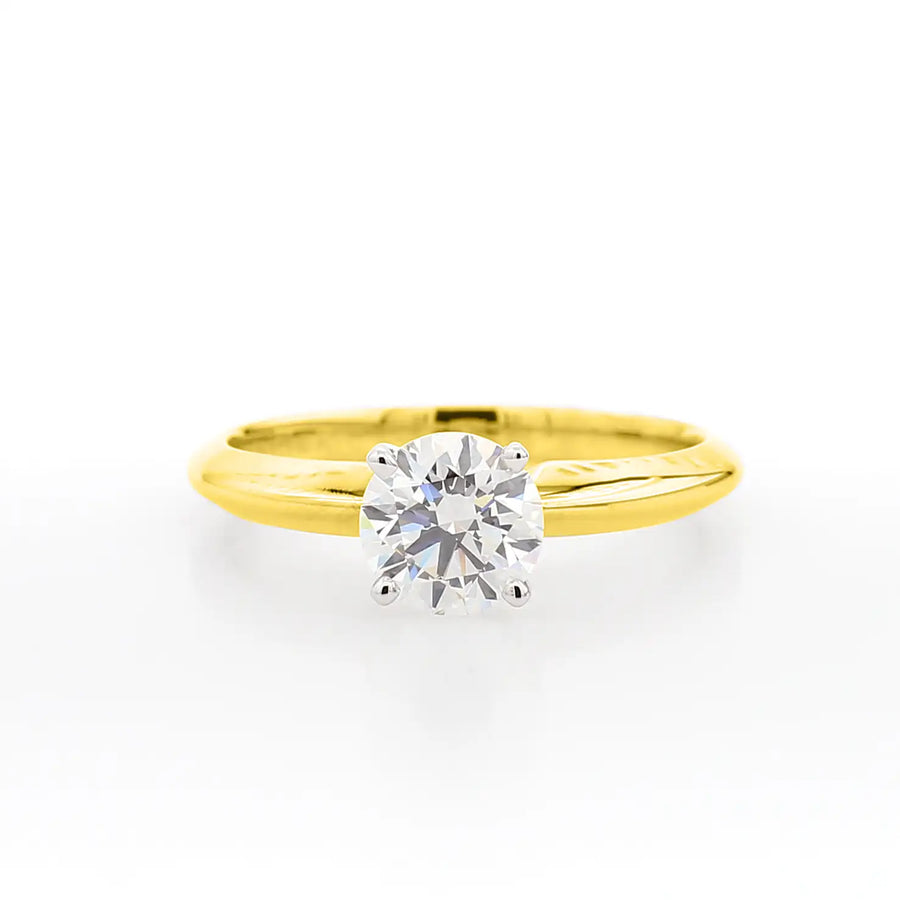 Solitaire Ring - 0.40 carat - 14k Two Tone