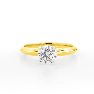 Solitaire Ring - 0.33 carat - 14k Two Tone