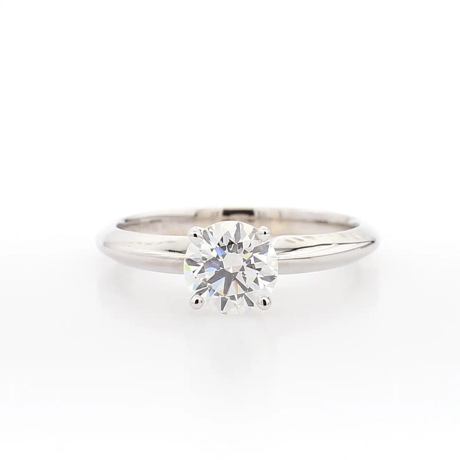 Solitaire Ring - 0.75 carat - 14k White Gold