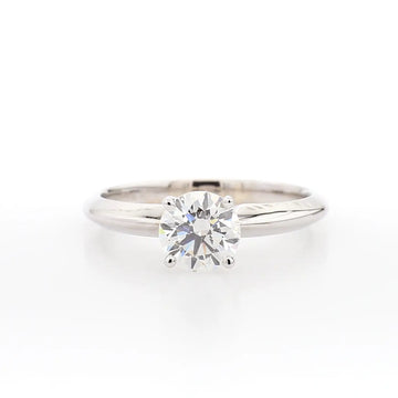 Solitaire Ring - 0.40 carat - 14k White Gold