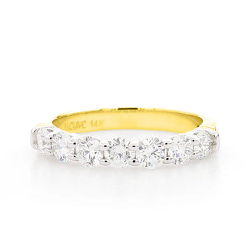 Anniversary Band - 7 stone 1.00 cttw - 14k Two Tone