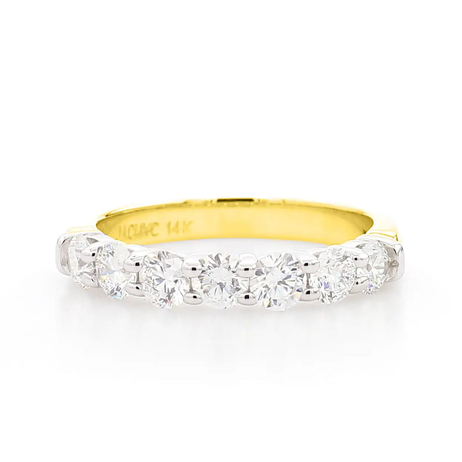 Anniversary Band - 7 stone 1.00 cttw - 14k Two Tone