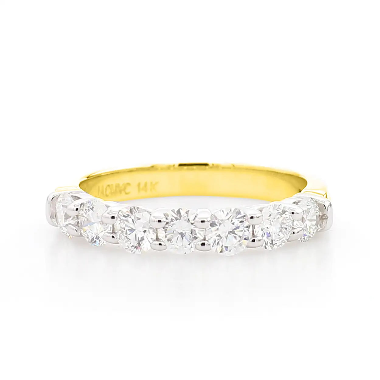 Anniversary Band - 7 stone 0.75 cttw - 14k Two Tone