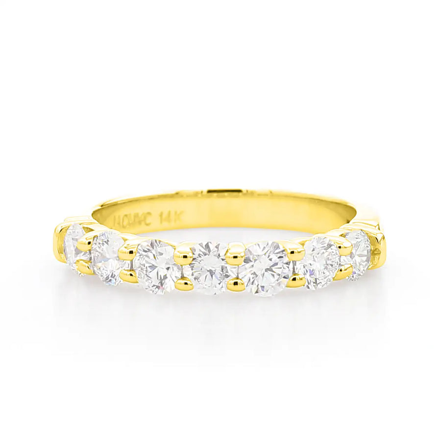 Anniversary Band - 9 stone 0.33 cttw - 14k Yellow Gold