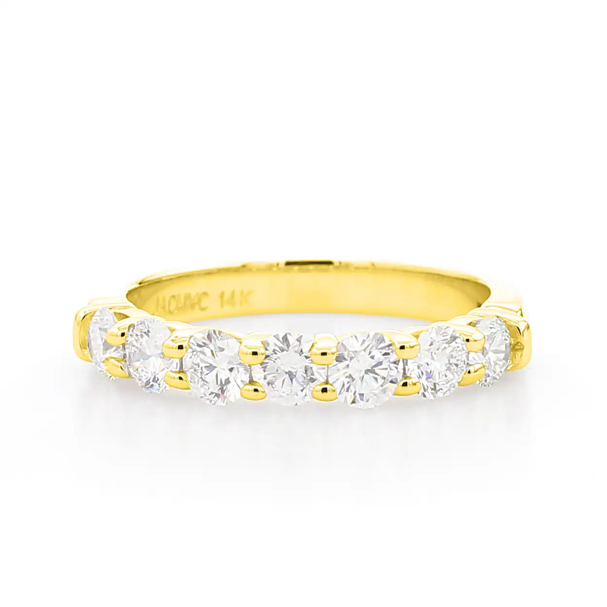 Anniversary Band - 7 stone 1.00 cttw - 14k Yellow Gold