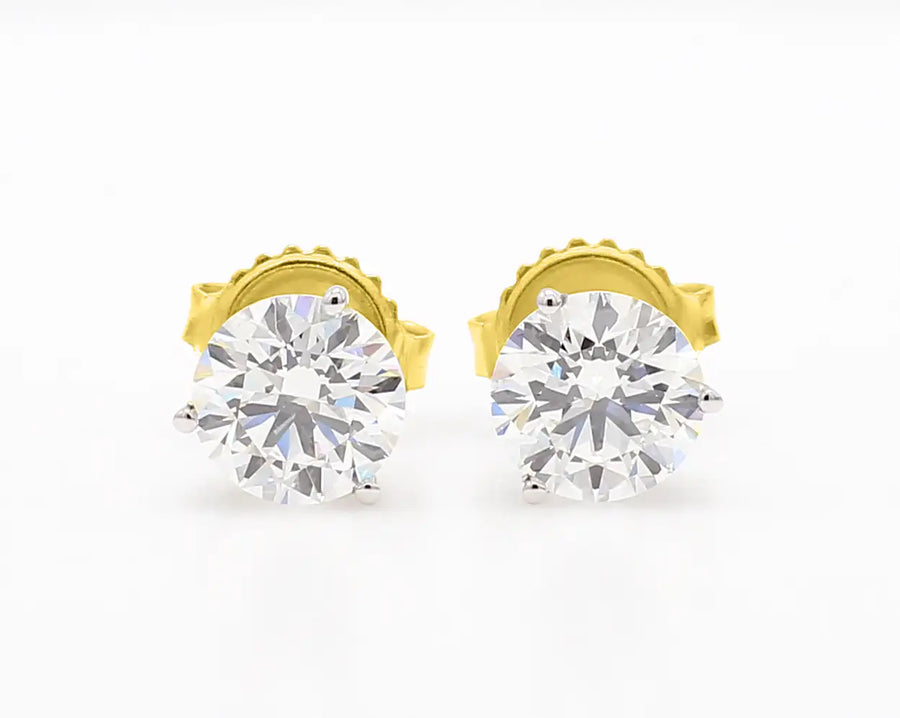 Diamond Studs - .50 cttw - 14k Two Tone