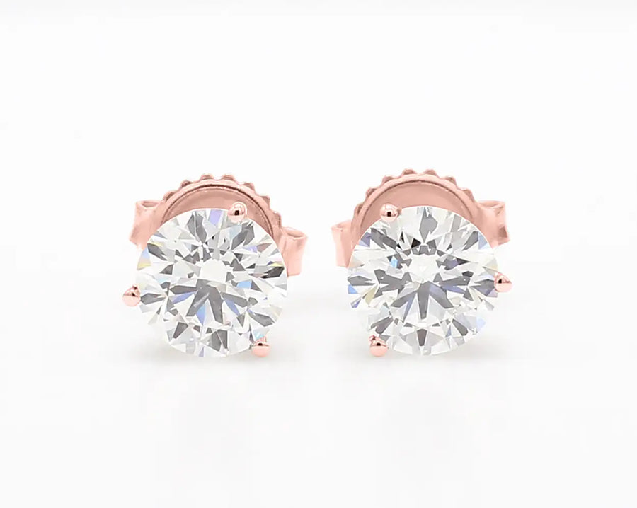 Diamond Studs - .75 cttw - 14k Rose Gold