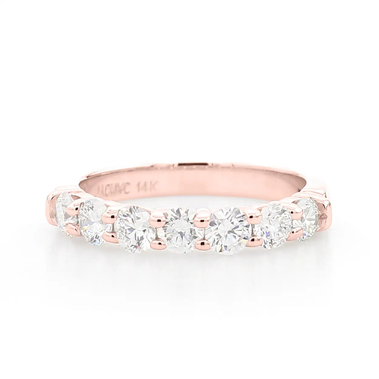 Anniversary Band - 7 stone 1.00 cttw - 14k Rose Gold