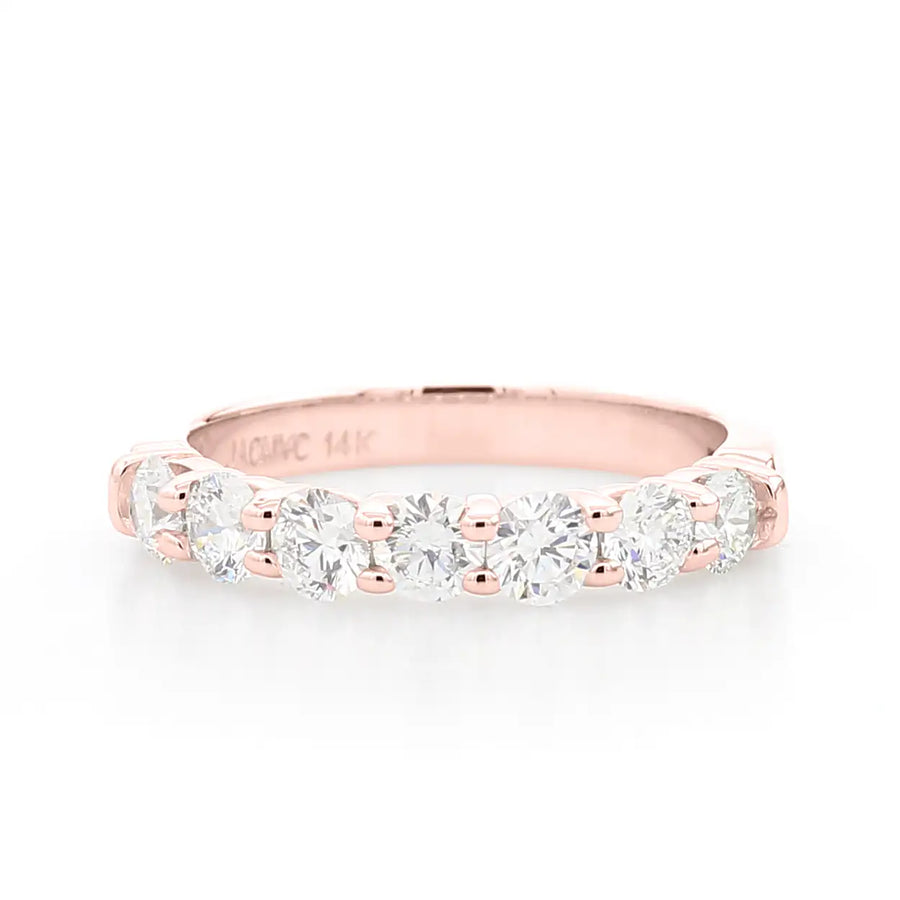 Anniversary Band - 7 stone 1.00 cttw - 14k Rose Gold